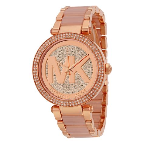 michael kors men's crystal watch|women rose gold mk watch.